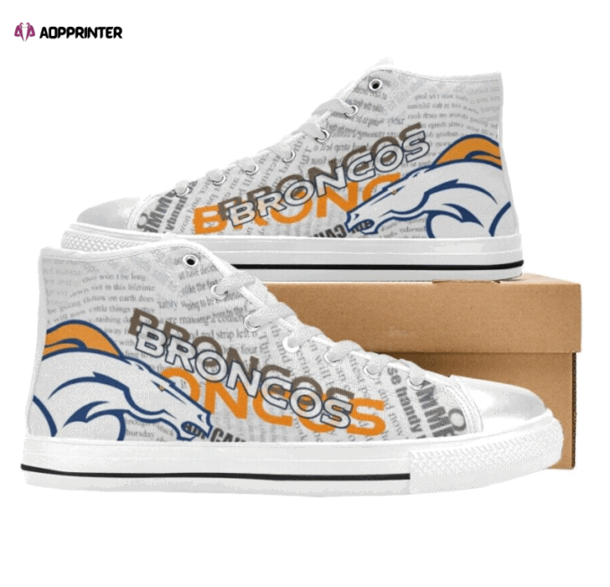 Denver Broncos NFL Custom Canvas High Top Shoes