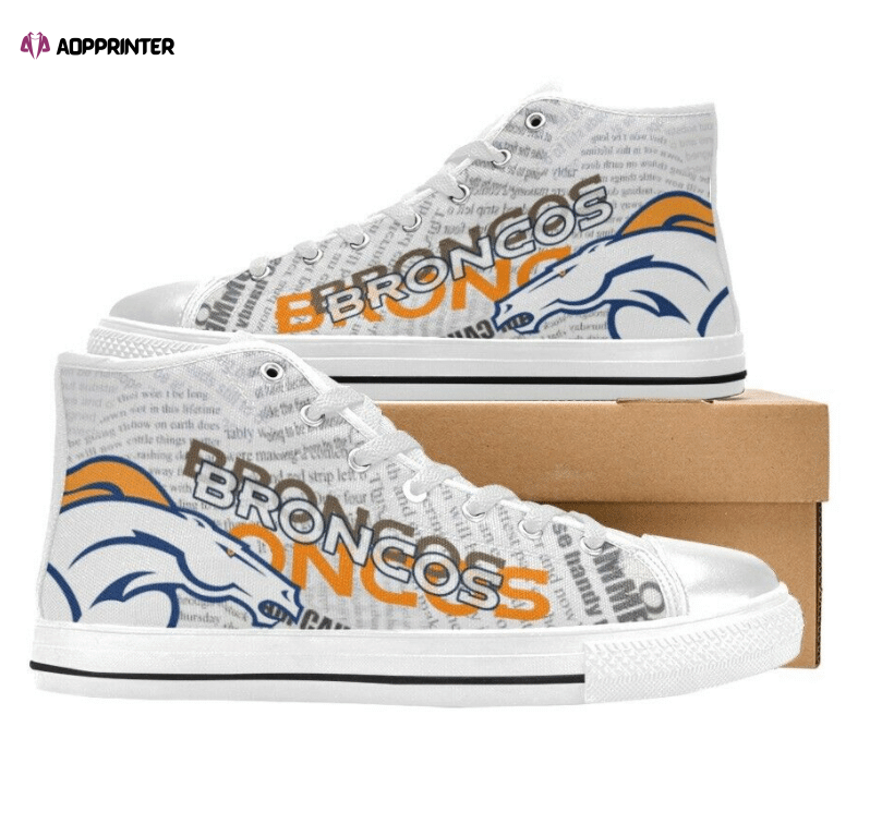Denver Broncos NFL Custom Canvas High Top Shoes Denver Broncos NFL Custom Canvas High Top Shoes