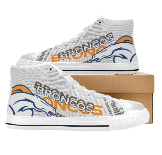 Denver Broncos NFL Custom Canvas High Top Shoes