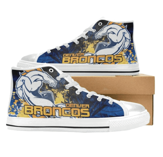 Denver Broncos NFL Custom Canvas High Top Shoes