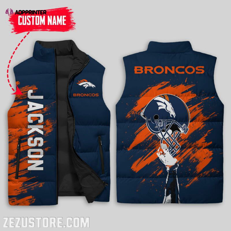 Denver Broncos NFL Sleeveless Puffer Jacket Custom For Fans Gifts Denver Broncos NFL Sleeveless Puffer Jacket Custom For Fans Gifts