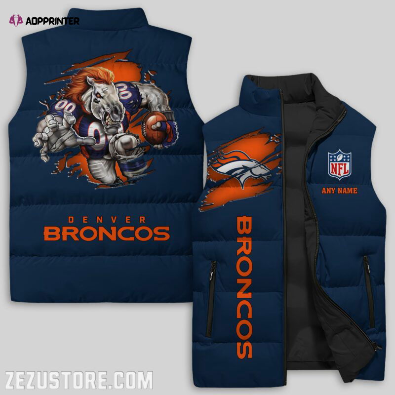 Denver Broncos NFL Sleeveless Puffer Jacket Custom For Fans Gifts Denver Broncos NFL Sleeveless Puffer Jacket Custom For Fans Gifts