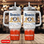 Denver Broncos Personalized NFL Champions Modelo 40oz Stanley Tumbler Gift for Fans