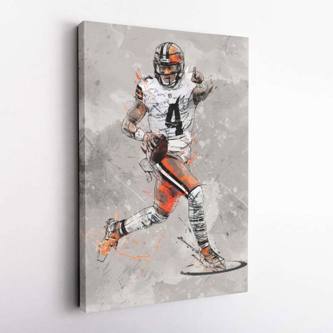 Deshaun Watson Poster Cleveland Browns NFL Canvas Wall Art Home Decor Framed Poster Man Cave Gift