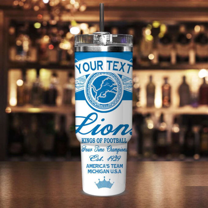 Detroit Lions NFL Kings Of Football Custom Your Text Stanley Tumbler 40Oz Gift for Fans