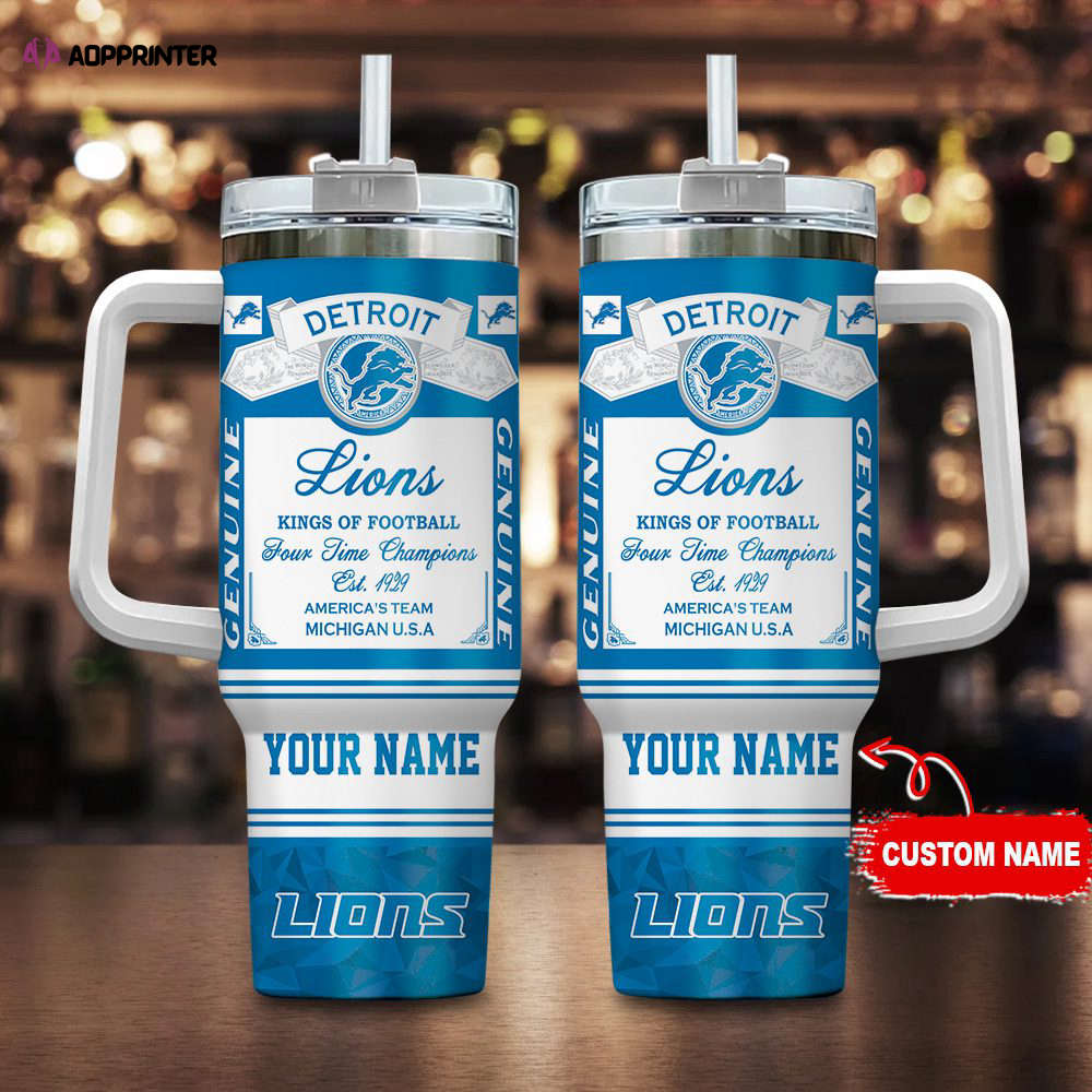 Detroit Lions NFL Kings Of Football Personalized Stanley Tumbler 40oz Gift for Fans Detroit Lions NFL Kings Of Football Personalized Stanley Tumbler 40oz Gift for Fans