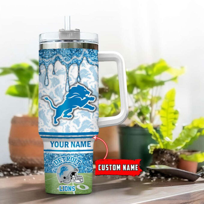 Detroit Lions NFL Personalized Stanley Tumbler 40oz Gift for Fans