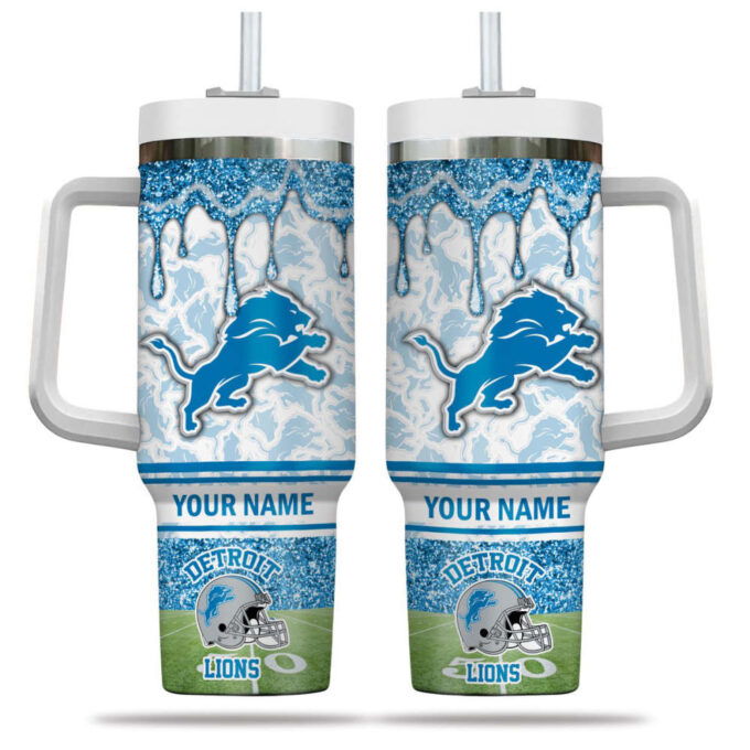 Detroit Lions NFL Personalized Stanley Tumbler 40oz Gift for Fans