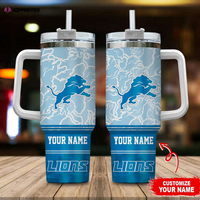 Detroit Lions NFL Stanley Tumbler 40oz Gift for Fans
