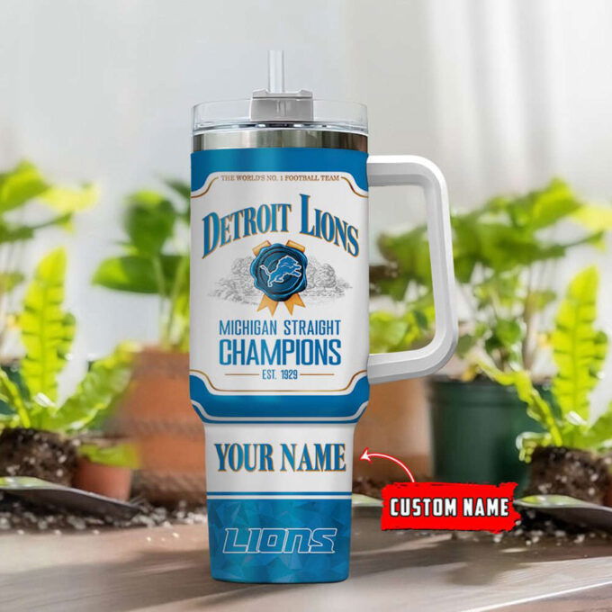 Detroit Lions Personalized The World’s No 1 Football Team NFL Jim Beam 40oz Stanley Tumbler Gift for Fans