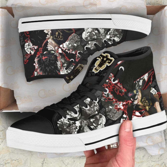 Devil Asta High Top Shoes Custom Black Clover Anime For Fans