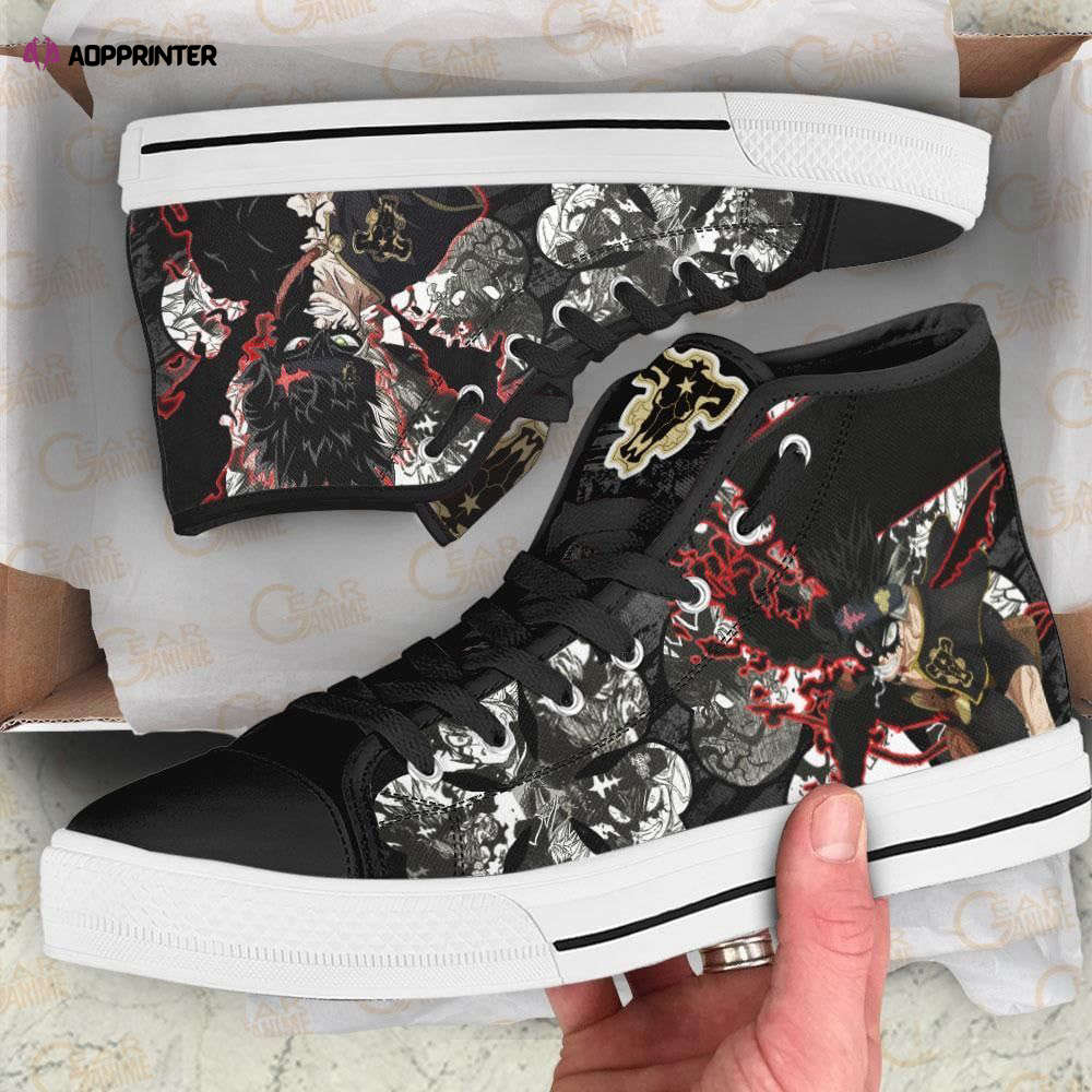 Devil Asta High Top Shoes Custom Black Clover Anime For Fans Devil Asta High Top Shoes Custom Black Clover Anime For Fans