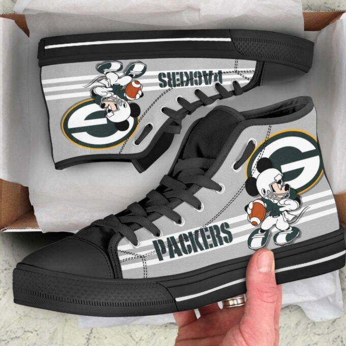 Divided Colours Stunning Logo Detroit Lions NFL Custom Canvas High Top Shoes