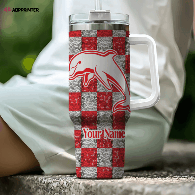 Dolphins NRL Personalized Stanley Tumbler 40oz Gift for Fans