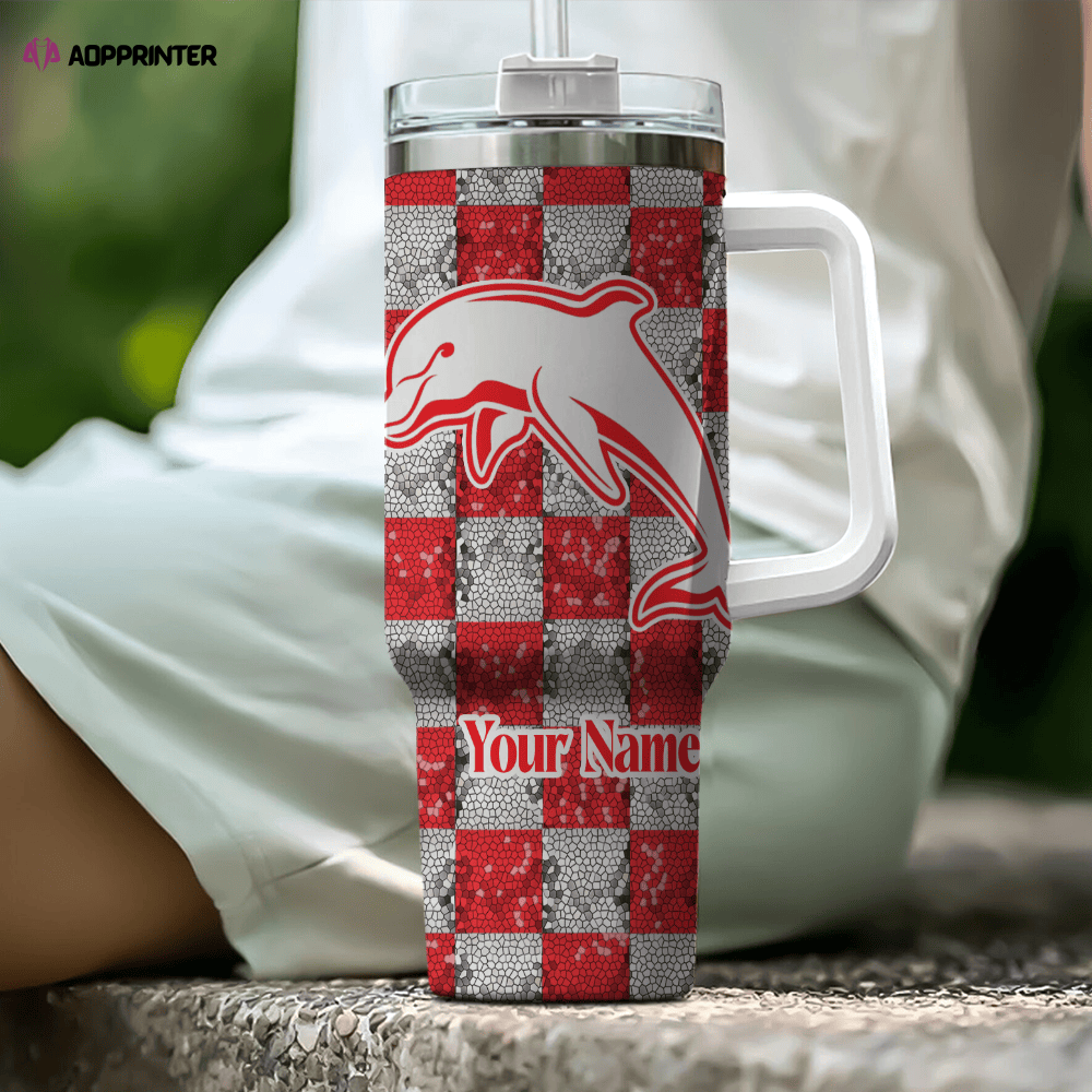 Dolphins NRL Personalized Stanley Tumbler 40oz Gift for Fans Dolphins NRL Personalized Stanley Tumbler 40oz Gift for Fans
