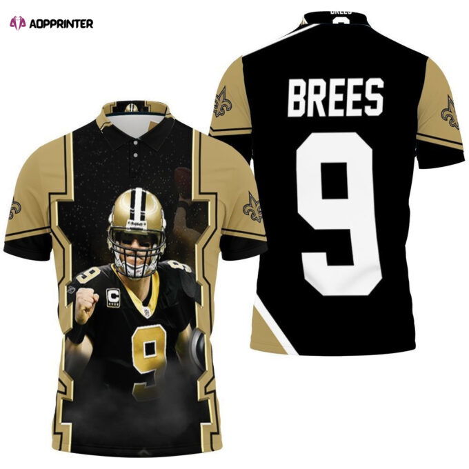 Drew Brees New Orleans Saints 3D All Over Print Polo Shirt