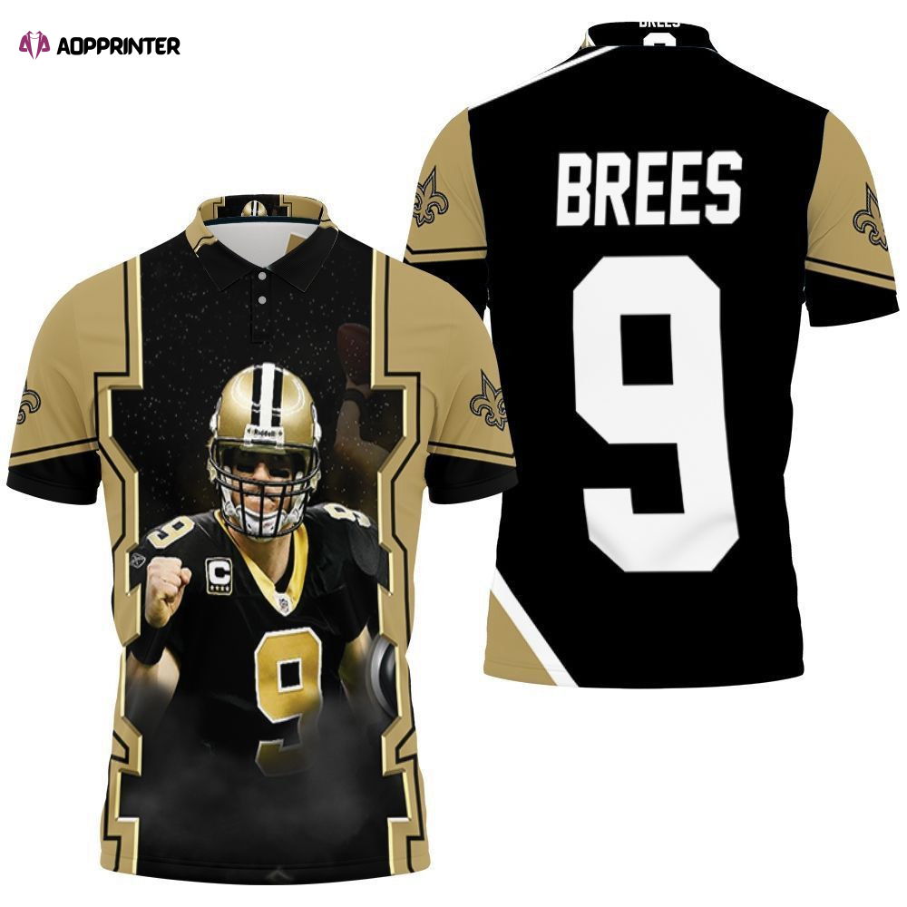 Drew Brees New Orleans Saints 3D All Over Print Polo Shirt Drew Brees New Orleans Saints 3D All Over Print Polo Shirt