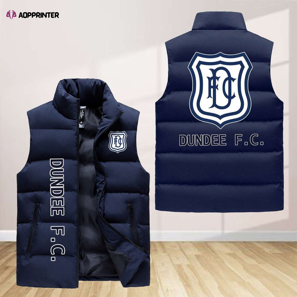 Dundee F.C Sleeveless Puffer Jacket Custom For Fans Gifts Dundee F.C Sleeveless Puffer Jacket Custom For Fans Gifts
