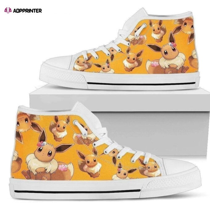 Eevee High Top Shoes Custom For Fans Pokemon
