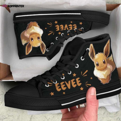 Eevee High Top Shoes Custom For Fans Pokemon