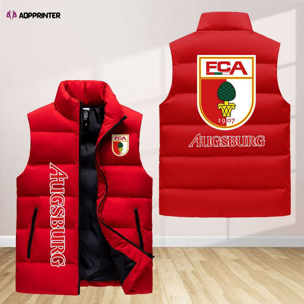Fc Augsburg Sleeveless Puffer Jacket Custom For Fans Gifts Fc Augsburg Sleeveless Puffer Jacket Custom For Fans Gifts