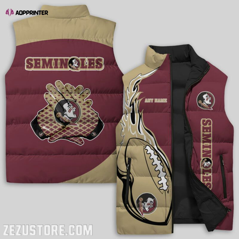 Florida State Seminoles NCAA Sleeveless Puffer Jacket Custom For Fans Gifts Florida State Seminoles NCAA Sleeveless Puffer Jacket Custom For Fans Gifts