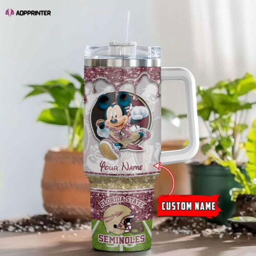 Cart 2 Florida State Seminoles NCAA Style Personalized Stanley Tumbler 40oz Gift for Fans