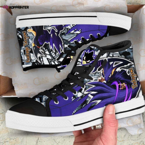 Cart 4 Fumikage Tokoyami High Top Shoes Custom My Hero Academia Anime For Fans