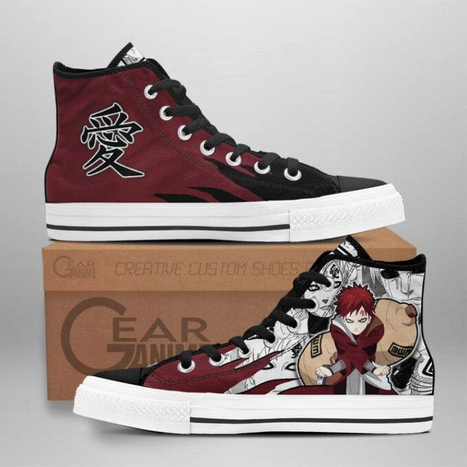 Gaara Emblem High Top Shoes Custom Naruto Anime For Fans