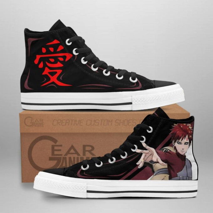 Gaara Emblem High Top Shoes Custom Naruto Anime For Fans