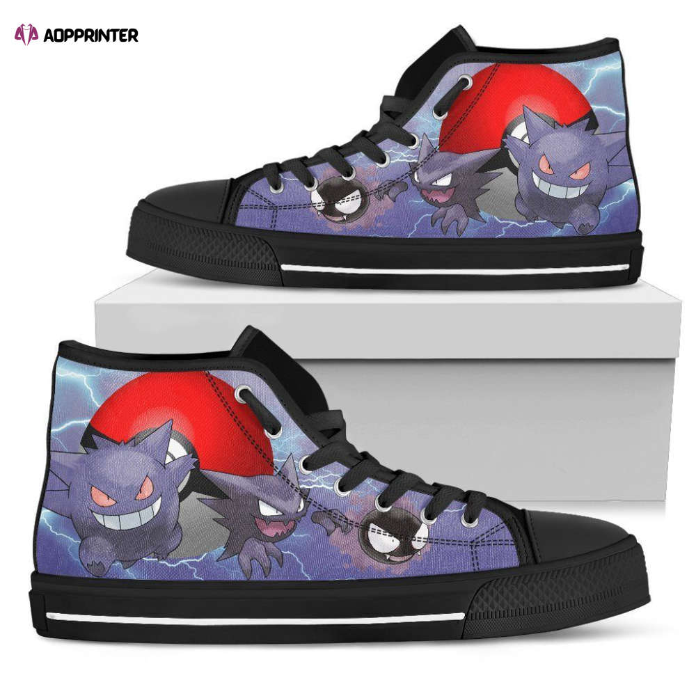 Gengar High Top Shoes Custom For Fans Pokemon Gengar High Top Shoes Custom For Fans Pokemon