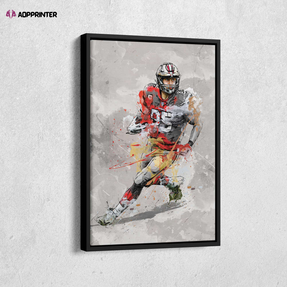 George Kittle Poster San Francisco 49ers NFL Canvas Wall Art Home Decor Framed Poster Man Cave Gift George Kittle Poster San Francisco 49ers NFL Canvas Wall Art Home Decor Framed Poster Man Cave Gift
