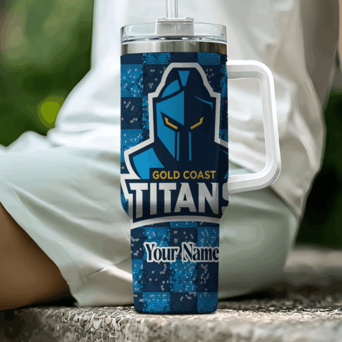 Gold Coast Titans NRL Personalized Stanley Tumbler 40oz Gift for Fans