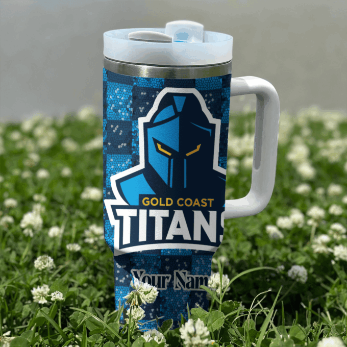 Gold Coast Titans NRL Personalized Stanley Tumbler 40oz Gift for Fans