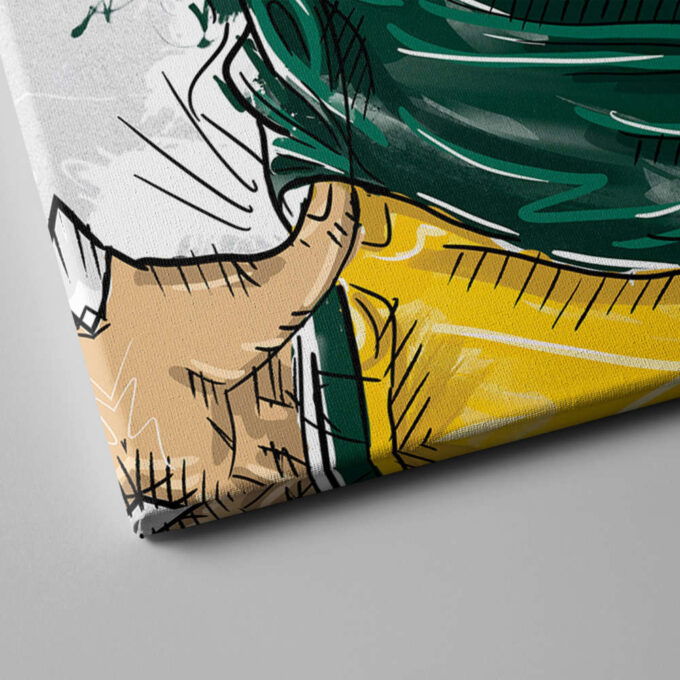 Green Bay Packers Jersey Personalized Jersey NFL Custom Name and Number Canvas Wall Art Home Decor Framed Poster Man Cave Gift