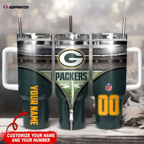 Green Bay Packers NFL 40oz Stanley Tumbler Gift for Fans