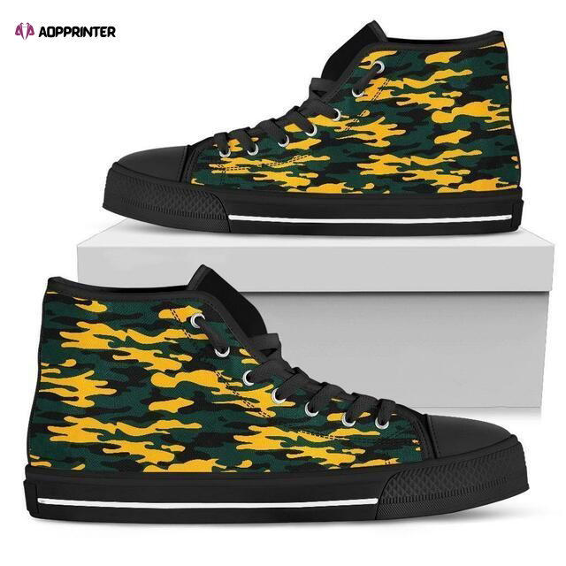 Green Bay Packers NFL Custom Canvas High Top Shoes Green Bay Packers NFL Custom Canvas High Top Shoes