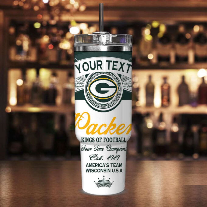 Green Bay Packers NFL Kings Of Football Custom Your Text Stanley Tumbler 40Oz Gift for Fans