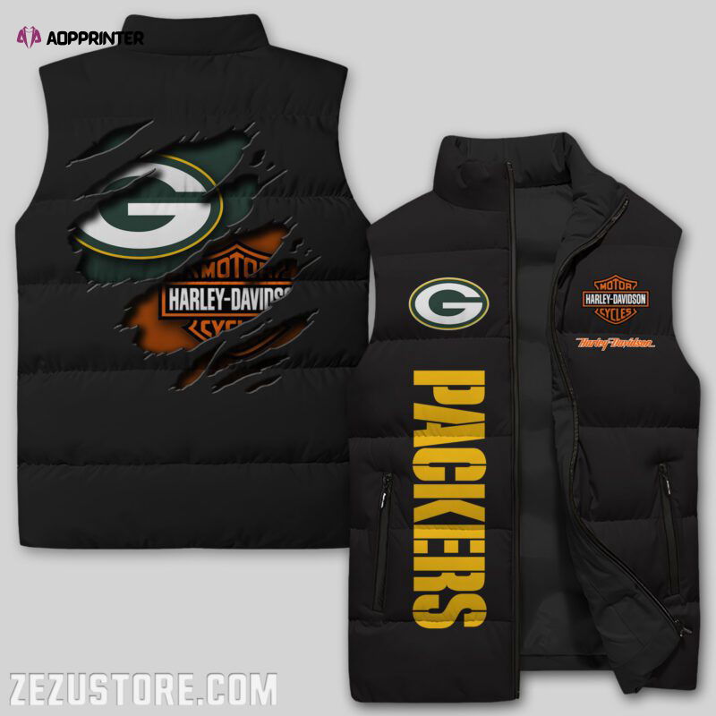 Green Bay Packers NFL Sleeveless Puffer Jacket Custom For Fans Gifts Green Bay Packers NFL Sleeveless Puffer Jacket Custom For Fans Gifts