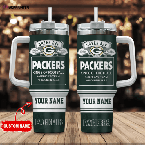 Cart 5 Green Bay Packers Personalized NFL Bud Light 40oz Stanley Tumbler Gift for Fans