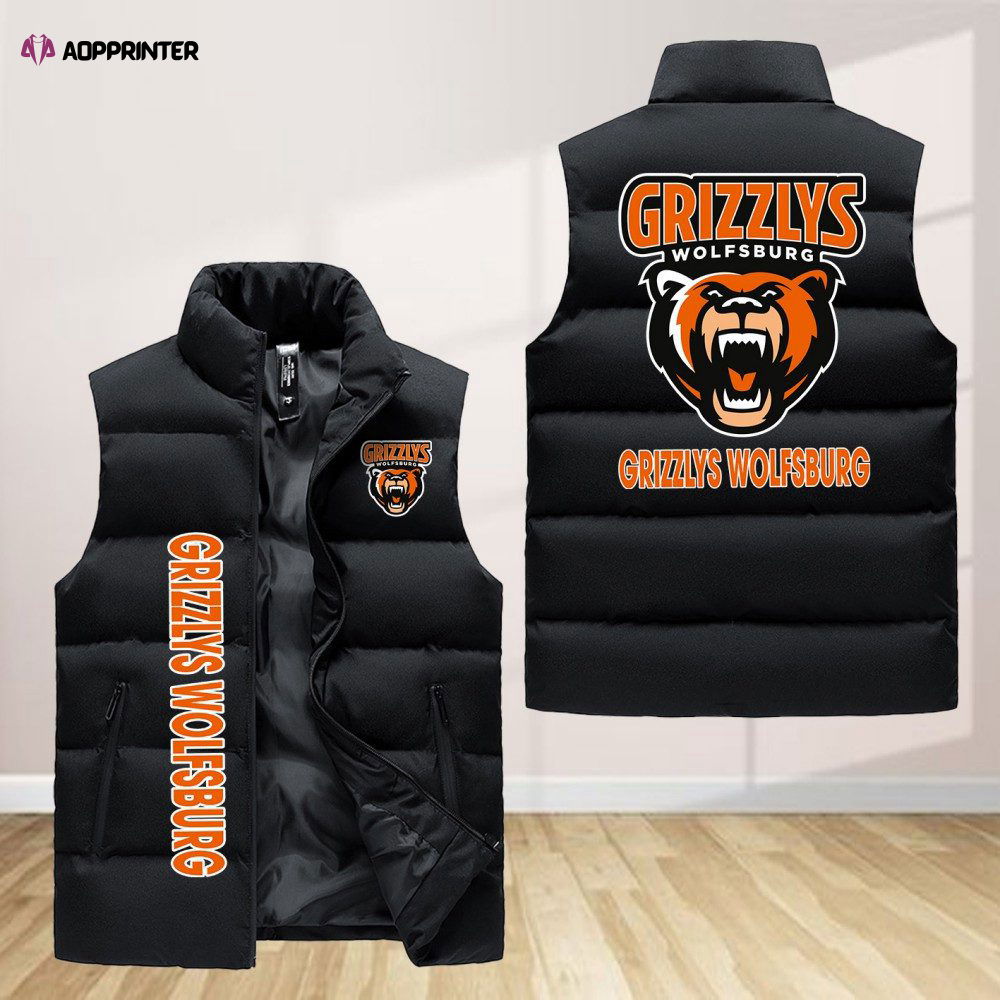 Grizzlys Wolfsburg Sleeveless Puffer Jacket Custom For Fans Gifts Grizzlys Wolfsburg Sleeveless Puffer Jacket Custom For Fans Gifts