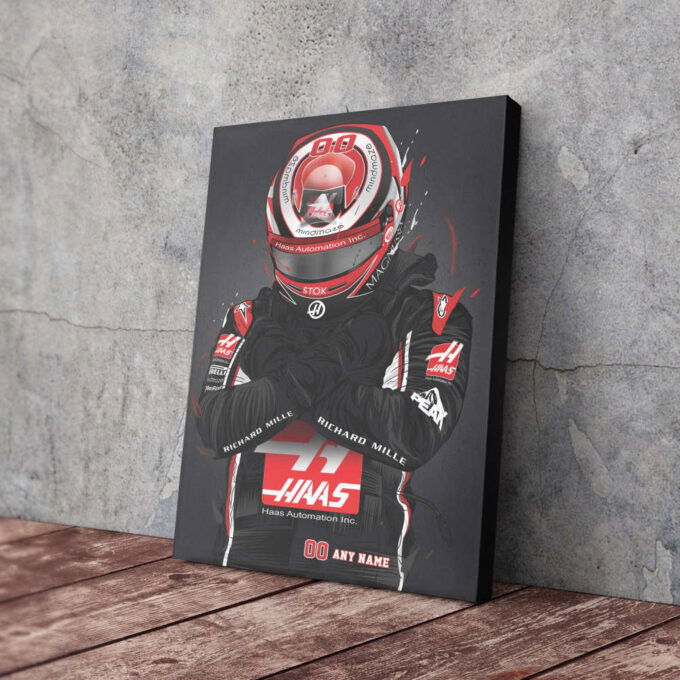 Haas Jersey Formula 1 Personalized Jersey Custom Name and Number Canvas Wall Art Home Decor Framed Poster Man Cave Gift