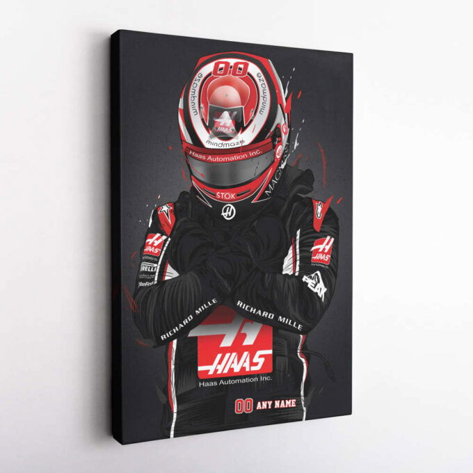 Haas Jersey Formula 1 Personalized Jersey Custom Name and Number Canvas Wall Art Home Decor Framed Poster Man Cave Gift