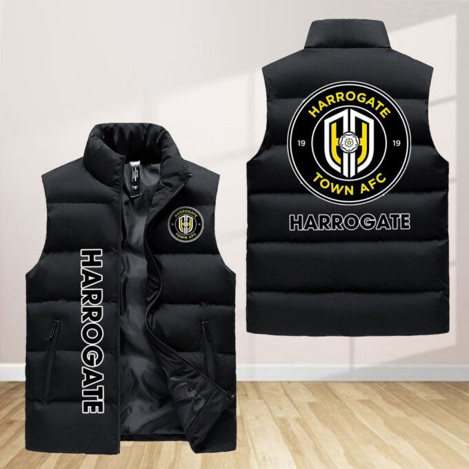 Harrogate Town Afc Sleeveless Puffer Jacket Custom For Fans Gifts