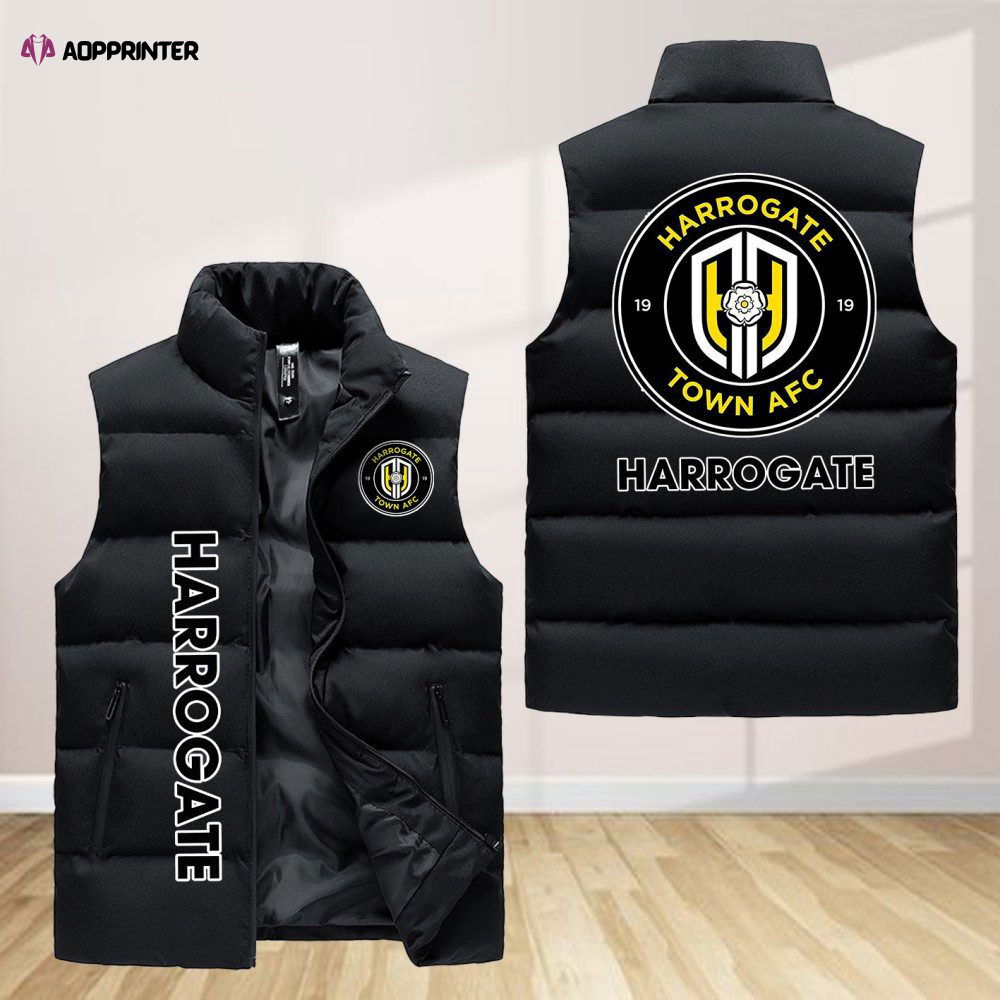 Harrogate Town Afc Sleeveless Puffer Jacket Custom For Fans Gifts Harrogate Town Afc Sleeveless Puffer Jacket Custom For Fans Gifts
