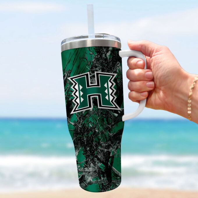 Hawaii Rainbow Warriors NCAA Hunting Personalized Stanley Tumbler 40oz Gift for Fans