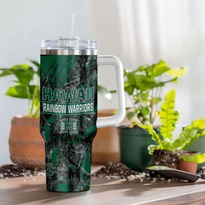Hawaii Rainbow Warriors NCAA Hunting Personalized Stanley Tumbler 40oz Gift for Fans