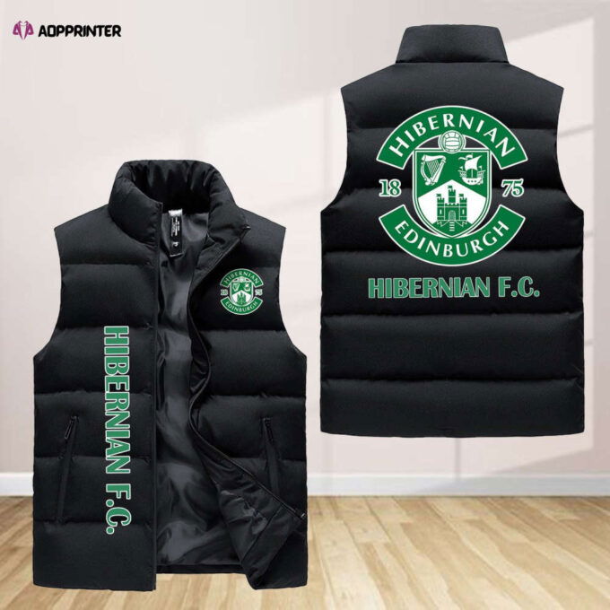Hibernian F.C Sleeveless Puffer Jacket Custom For Fans Gifts