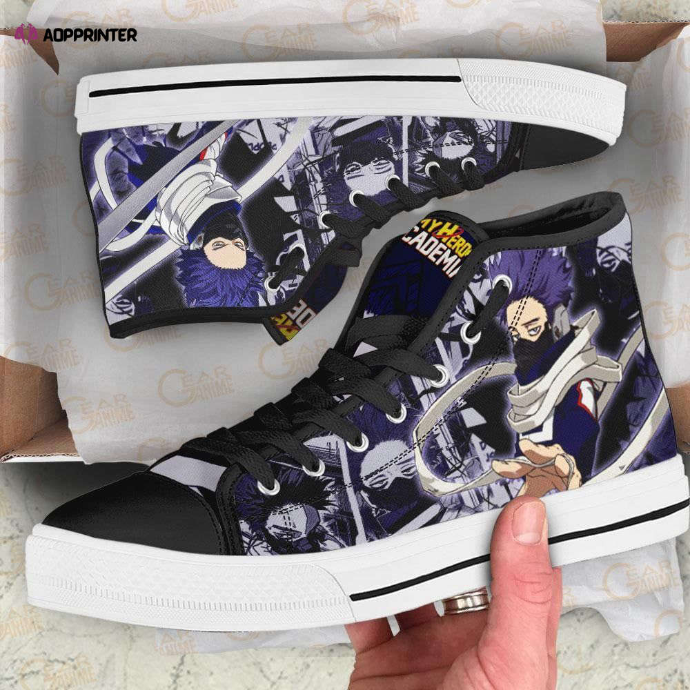 Hitoshi Shinso High Top Shoes Custom My Hero Academia Anime For Fans Hitoshi Shinso High Top Shoes Custom My Hero Academia Anime For Fans