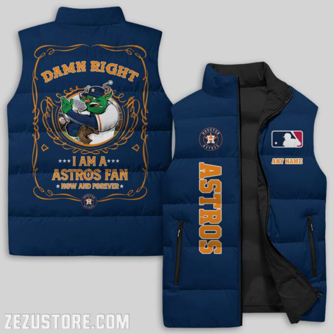 Houston Astros MLB Sleeveless Puffer Jacket Custom For Fans Gifts